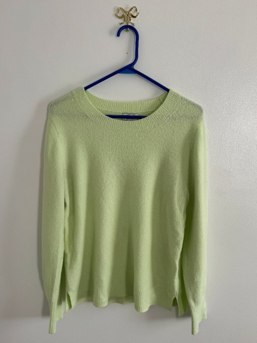 J. Crew Extra Soft Light Green Sweater Medium